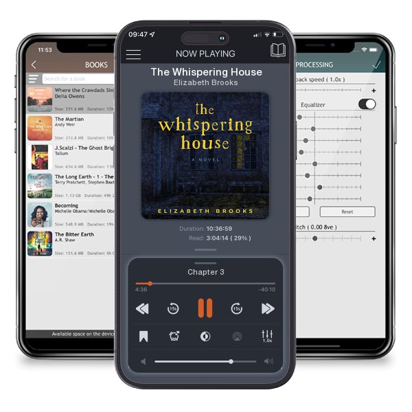 Download fo free audiobook The Whispering House by Elizabeth Brooks and listen anywhere on your iOS devices in the ListenBook app.