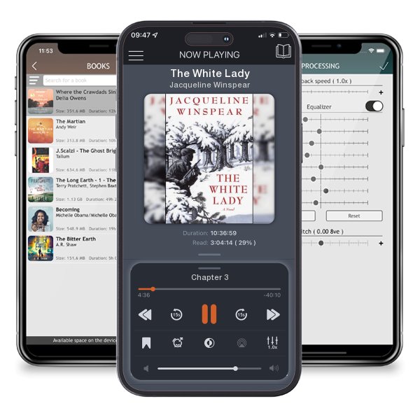 Download fo free audiobook The White Lady by Jacqueline Winspear and listen anywhere on your iOS devices in the ListenBook app.