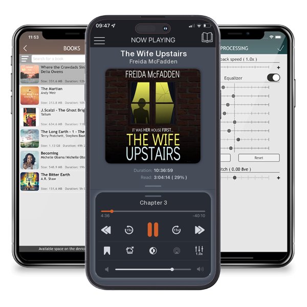 Download fo free audiobook The Wife Upstairs by Freida McFadden and listen anywhere on your iOS devices in the ListenBook app.