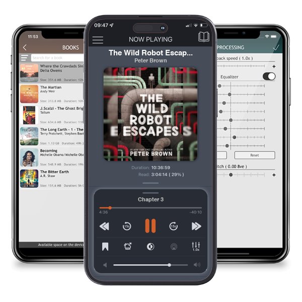 Download fo free audiobook The Wild Robot Escapes: Volume 2 by Peter Brown and listen anywhere on your iOS devices in the ListenBook app.