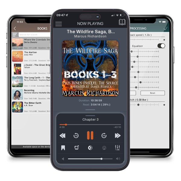 Download fo free audiobook The Wildfire Saga, Books 1, 2, & 3 by Marcus Richardson and listen anywhere on your iOS devices in the ListenBook app.