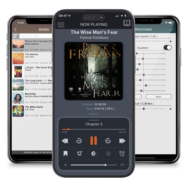 Download fo free audiobook The Wise Man's Fear by Patrick Rothfuss and listen anywhere on your iOS devices in the ListenBook app.