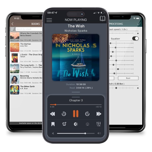 Download fo free audiobook The Wish by Nicholas Sparks and listen anywhere on your iOS devices in the ListenBook app.