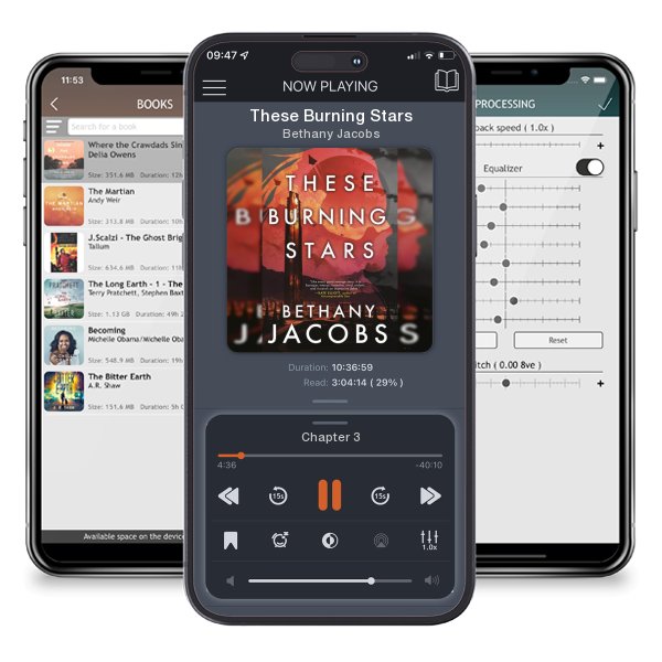 Download fo free audiobook These Burning Stars by Bethany Jacobs and listen anywhere on your iOS devices in the ListenBook app.