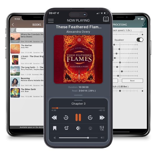 Download fo free audiobook These Feathered Flames by Alexandra Overy and listen anywhere on your iOS devices in the ListenBook app.