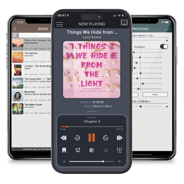 Download fo free audiobook Things We Hide from the Light by Lucy Score and listen anywhere on your iOS devices in the ListenBook app.