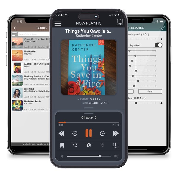 Download fo free audiobook Things You Save in a Fire by Katherine Center and listen anywhere on your iOS devices in the ListenBook app.