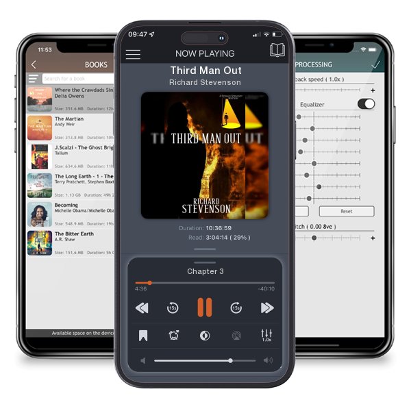 Download fo free audiobook Third Man Out by Richard Stevenson and listen anywhere on your iOS devices in the ListenBook app.