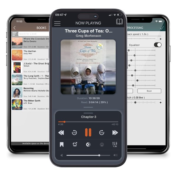 Download fo free audiobook Three Cups of Tea: One Man\'s Mission to Promote Peace ... One School at a Time by Greg Mortenson and listen anywhere on your iOS devices in the ListenBook app.