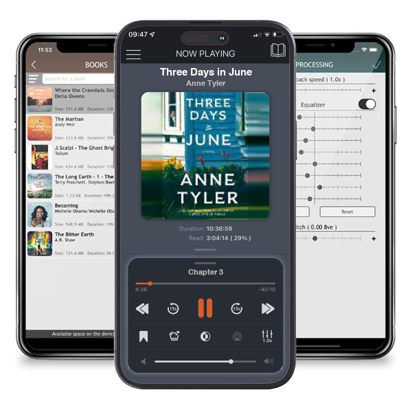 Download fo free audiobook Three Days in June by Anne Tyler and listen anywhere on your iOS devices in the ListenBook app.