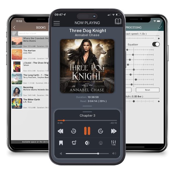 Download fo free audiobook Three Dog Knight by Annabel Chase and listen anywhere on your iOS devices in the ListenBook app.
