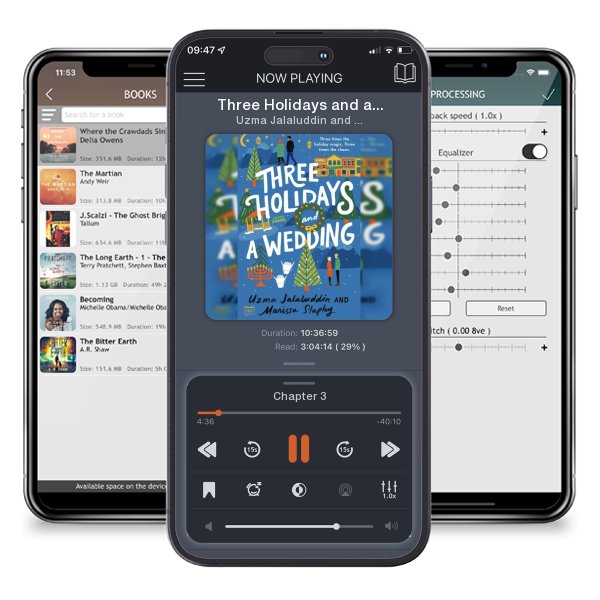 Download fo free audiobook Three Holidays and a Wedding by Uzma Jalaluddin and Marissa Stapley and listen anywhere on your iOS devices in the ListenBook app.