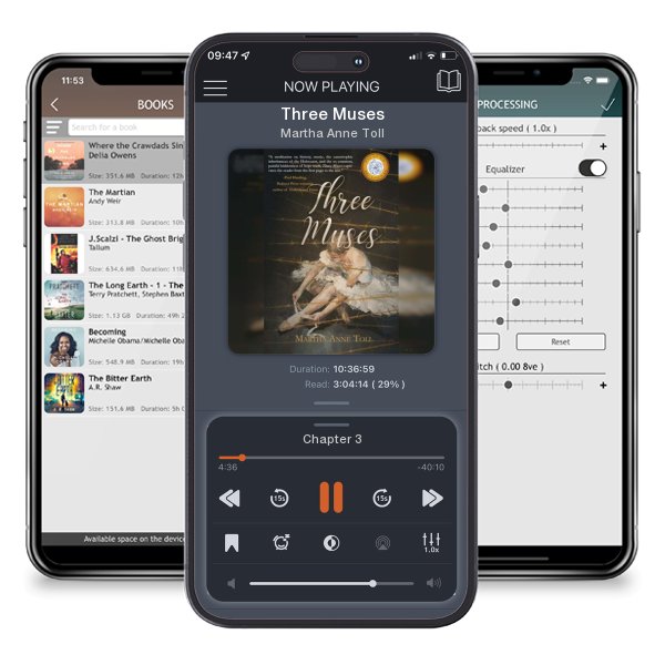 Download fo free audiobook Three Muses by Martha Anne Toll and listen anywhere on your iOS devices in the ListenBook app.