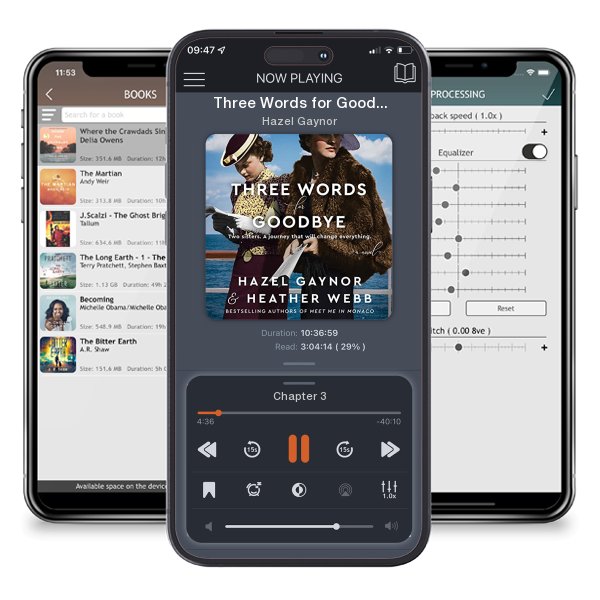 Download fo free audiobook Three Words for Goodbye by Hazel Gaynor and listen anywhere on your iOS devices in the ListenBook app.
