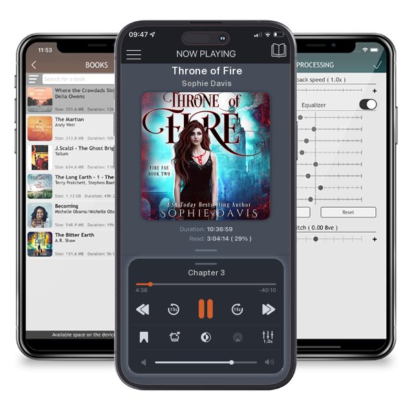Download fo free audiobook Throne of Fire by Sophie Davis and listen anywhere on your iOS devices in the ListenBook app.