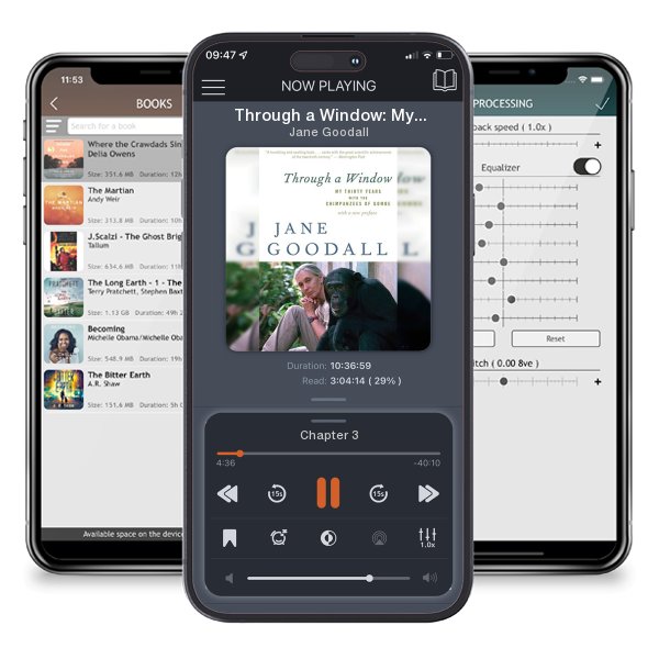 Download fo free audiobook Through a Window: My Thirty Years with the Chimpanzees of Gombe by Jane Goodall and listen anywhere on your iOS devices in the ListenBook app.