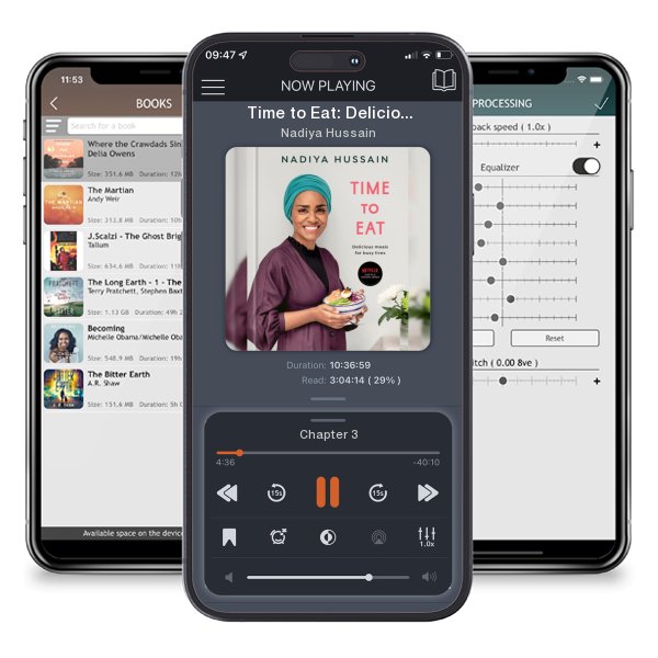 Download fo free audiobook Time to Eat: Delicious Meals for Busy Lives: A Cookbook by Nadiya Hussain and listen anywhere on your iOS devices in the ListenBook app.