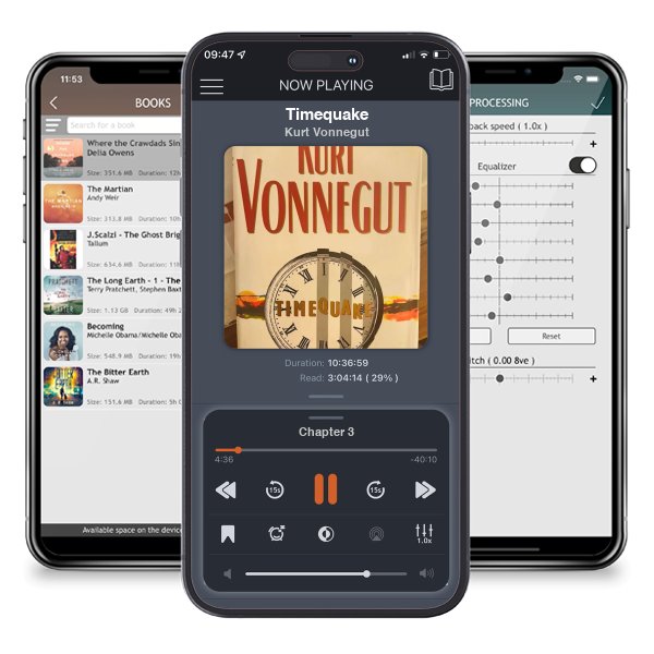 Download fo free audiobook Timequake by Kurt Vonnegut and listen anywhere on your iOS devices in the ListenBook app.