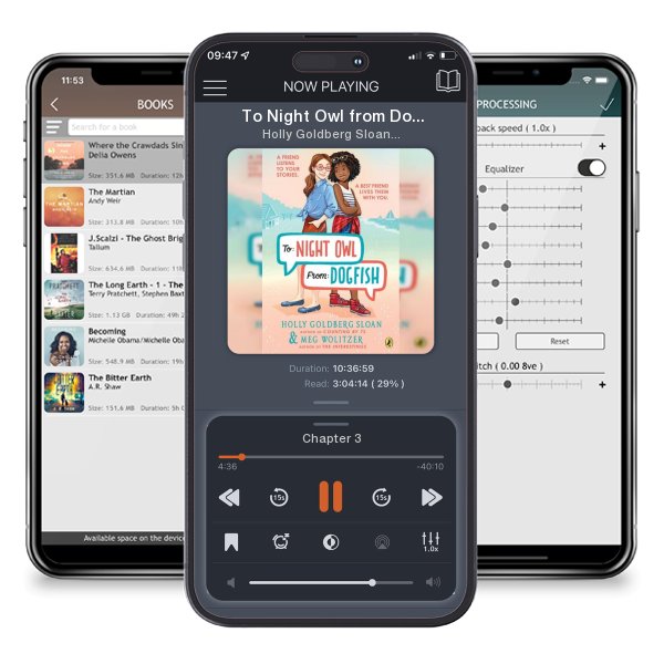 Download fo free audiobook To Night Owl from Dogfish by Holly Goldberg Sloan and Meg Wolitzer and listen anywhere on your iOS devices in the ListenBook app.