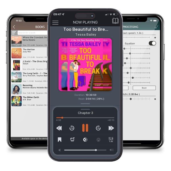 Download fo free audiobook Too Beautiful to Break by Tessa Bailey and listen anywhere on your iOS devices in the ListenBook app.