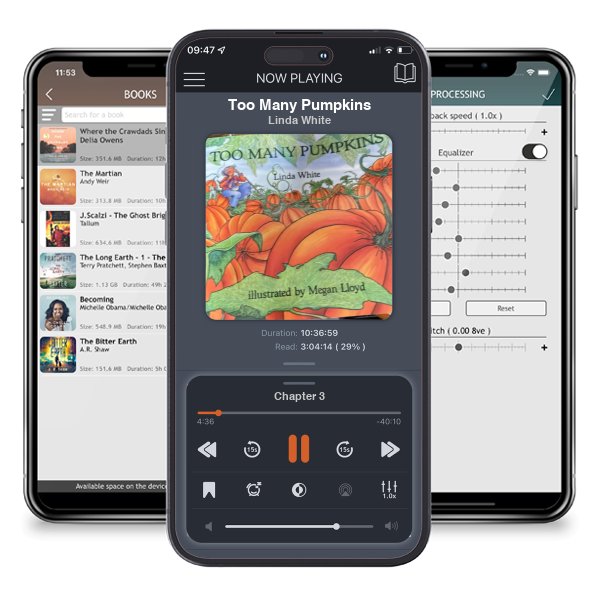 Download fo free audiobook Too Many Pumpkins by Linda White and listen anywhere on your iOS devices in the ListenBook app.