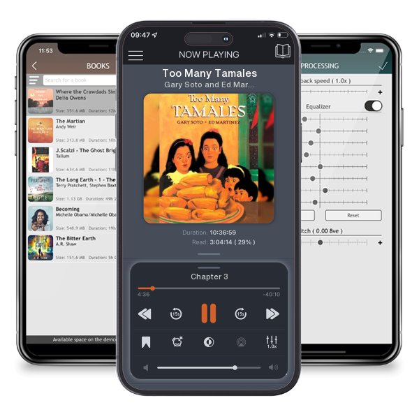 Download fo free audiobook Too Many Tamales by Gary Soto and Ed Martinez and listen anywhere on your iOS devices in the ListenBook app.