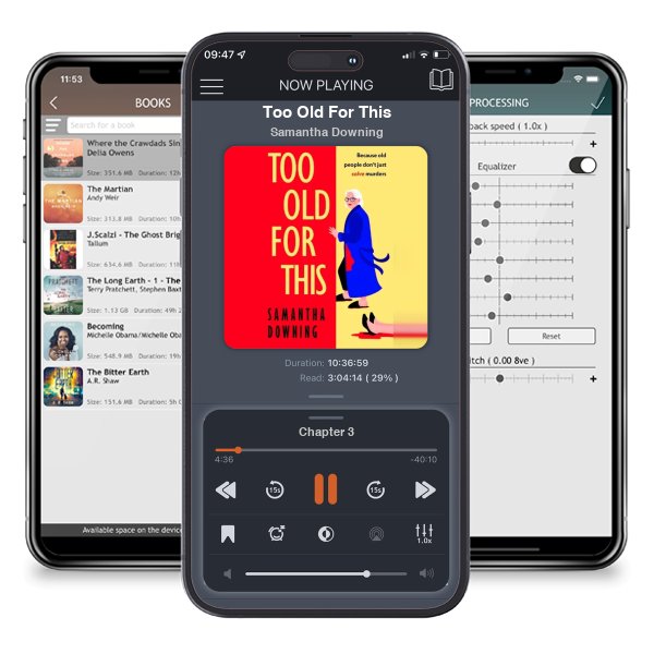 Download fo free audiobook Too Old For This by Samantha Downing and listen anywhere on your iOS devices in the ListenBook app.