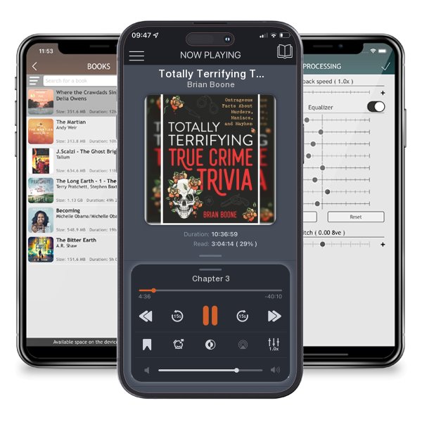 Download fo free audiobook Totally Terrifying True Crime Trivia: Outrageous Facts About Murders, Maniacs, and Mayhem by Brian Boone and listen anywhere on your iOS devices in the ListenBook app.