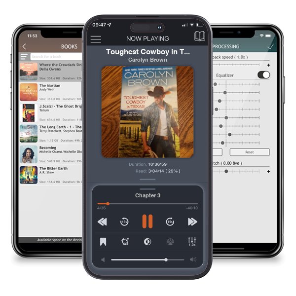 Download fo free audiobook Toughest Cowboy in Texas by Carolyn Brown and listen anywhere on your iOS devices in the ListenBook app.