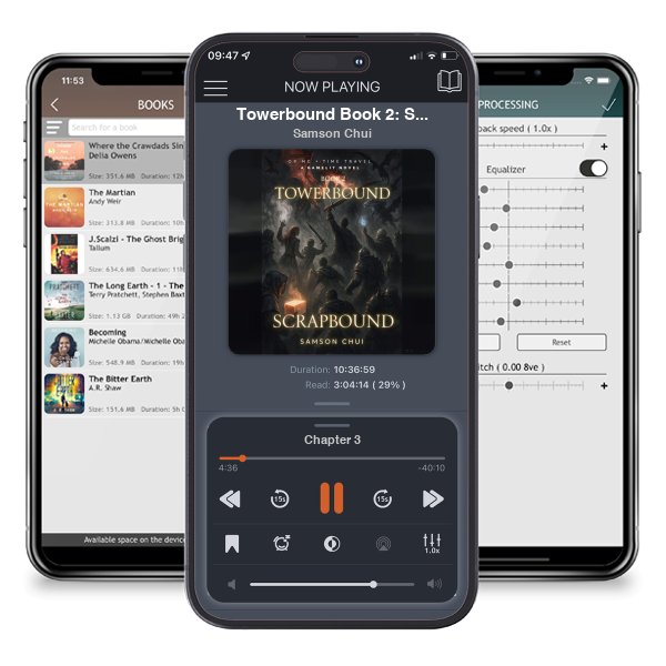 Download fo free audiobook Towerbound Book 2: Scrapbound (LitRPG • Time Travel • Dystopian) (Towerbound (LITRPG + REGRESSOR + OPMC)) by Samson Chui and listen anywhere on your iOS devices in the ListenBook app.