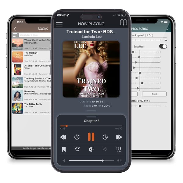 Download fo free audiobook Trained for Two: BDSM Doctor Exam Medical Erotica (Between the Lord and the Doctor Book 2) by Lucinda Lee and listen anywhere on your iOS devices in the ListenBook app.