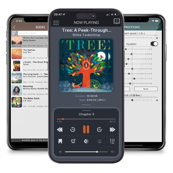 Download fo free audiobook Tree: A Peek-Through Board Book by Britta Teckentrup and listen anywhere on your iOS devices in the ListenBook app.