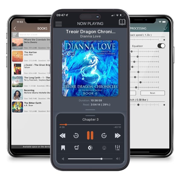 Download fo free audiobook Treoir Dragon Chronicles of the Belador World, Book 6 by Dianna Love and listen anywhere on your iOS devices in the ListenBook app.