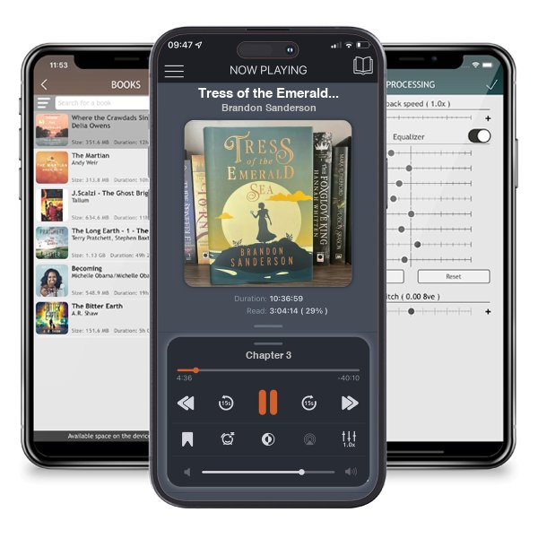 Download fo free audiobook Tress of the Emerald Sea by Brandon Sanderson and listen anywhere on your iOS devices in the ListenBook app.