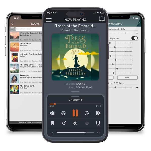 Download fo free audiobook Tress of the Emerald Sea by Brandon Sanderson and listen anywhere on your iOS devices in the ListenBook app.