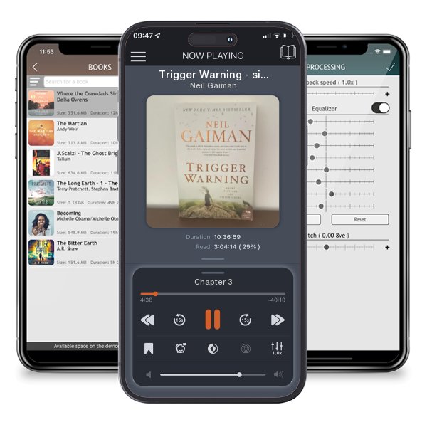 Download fo free audiobook Trigger Warning - signed by Neil Gaiman and listen anywhere on your iOS devices in the ListenBook app.