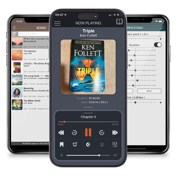 Download fo free audiobook Triple by Ken Follett and listen anywhere on your iOS devices in the ListenBook app.