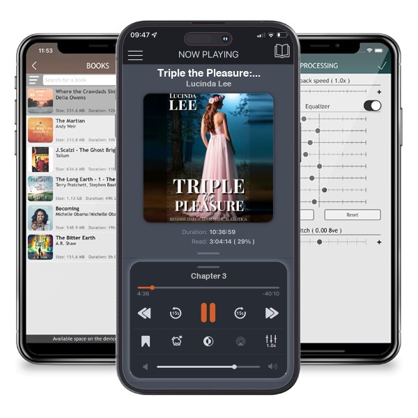 Download fo free audiobook Triple the Pleasure: Reverse Harem BDSM Medical Erotica (Her Ladyship\'s Harem Book 3) by Lucinda Lee and listen anywhere on your iOS devices in the ListenBook app.