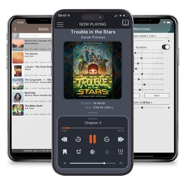 Download fo free audiobook Trouble in the Stars by Sarah Prineas and listen anywhere on your iOS devices in the ListenBook app.