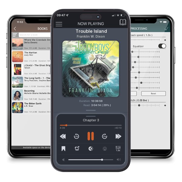 Download fo free audiobook Trouble Island by Franklin W. Dixon and listen anywhere on your iOS devices in the ListenBook app.