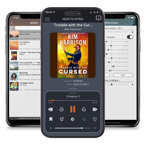Download fo free audiobook Trouble with the Cursed by Kim Harrison and listen anywhere on your iOS devices in the ListenBook app.