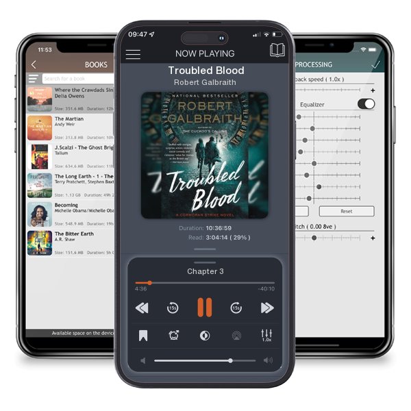 Download fo free audiobook Troubled Blood by Robert Galbraith and listen anywhere on your iOS devices in the ListenBook app.