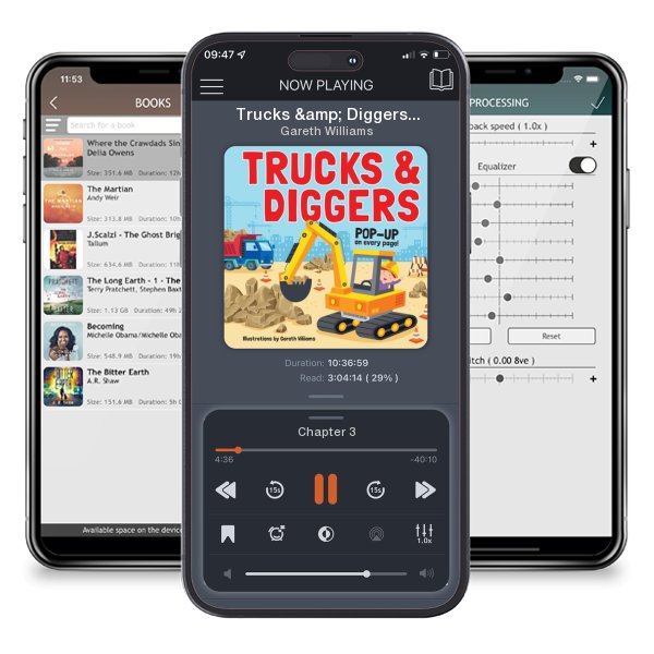 Download fo free audiobook Trucks & Diggers: Pop-Up Book: Pop-Up Book by Gareth Williams and listen anywhere on your iOS devices in the ListenBook app.