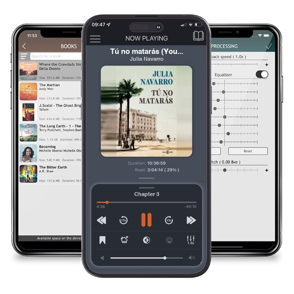 Descargar audiolibro gratis Tú no matarás (You Will Not Kill) by Julia Navarro y escuchar en cualquier lugar en sus dispositivos iOS en la aplicación ListenBook.