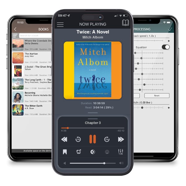 Download fo free audiobook Twice: A Novel by Mitch Albom and listen anywhere on your iOS devices in the ListenBook app.