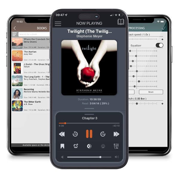 Download fo free audiobook Twilight (The Twilight Saga, #1) by Stephenie Meyer and listen anywhere on your iOS devices in the ListenBook app.