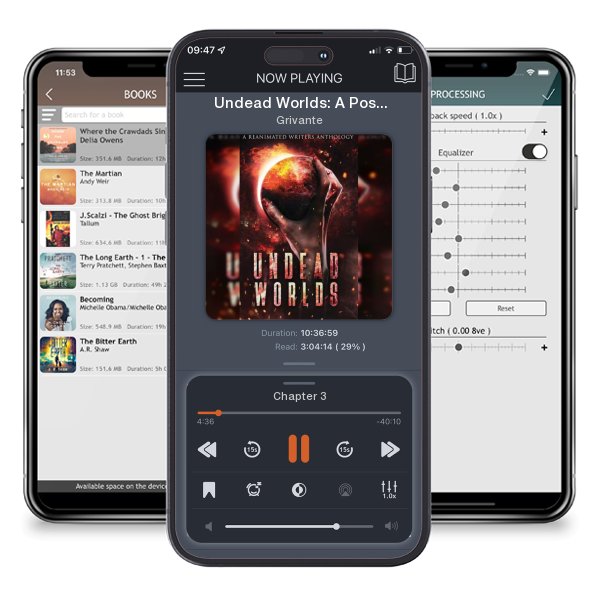 Download fo free audiobook Undead Worlds: A Post-Apocalyptic Zombie Anthology by Grivante and listen anywhere on your iOS devices in the ListenBook app.