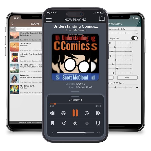 Download fo free audiobook Understanding Comics: The Invisible Art by Scott McCloud and listen anywhere on your iOS devices in the ListenBook app.