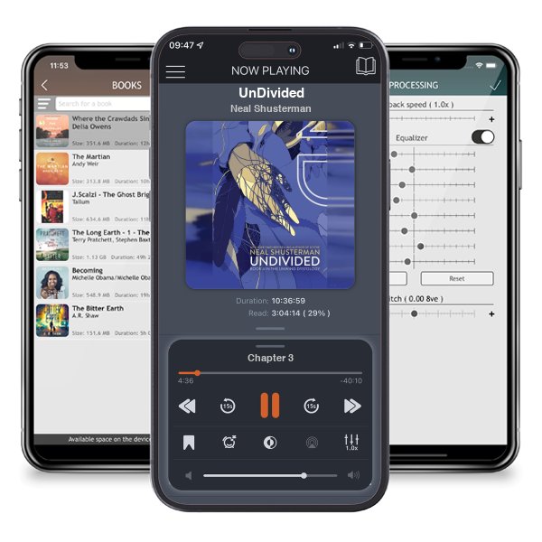 Download fo free audiobook UnDivided by Neal Shusterman and listen anywhere on your iOS devices in the ListenBook app.