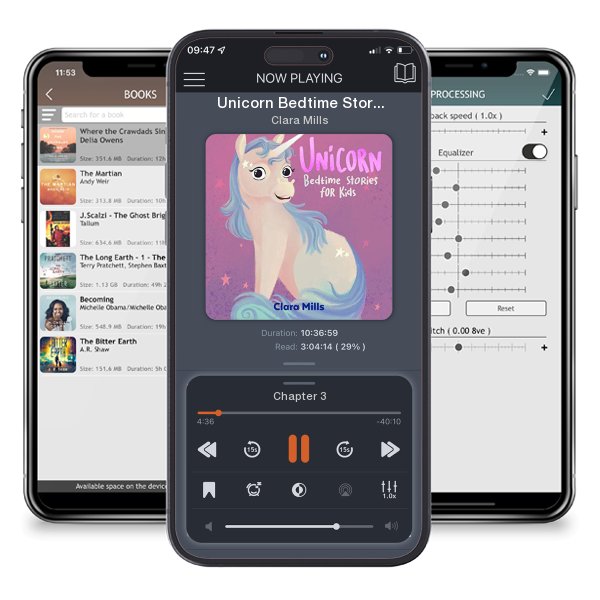 Download fo free audiobook Unicorn Bedtime Stories for Kids by Clara Mills and listen anywhere on your iOS devices in the ListenBook app.